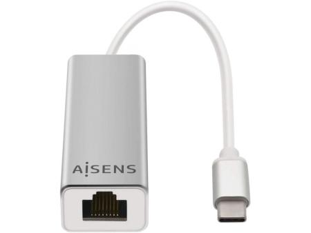 Adaptador USB Tipo-C - RJ45 Aisens A109-0341/ 1000Mbps/ USB Tipo-C Macho - RJ45 Hembra