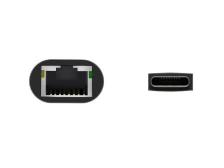 Adaptador USB Tipo-C Aisens A109-0709/ USB Tipo-C Macho - RJ45 Hembra/ 1000Mbps/ 15cm/ Gris