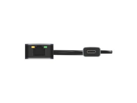 Adaptador USB 3.2 Gen1 Aisens A109-0710/ USB Macho - USB Tipo-C Macho - RJ45 Hembra/ 2500Mbps/ 15cm/ Gris