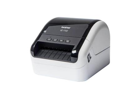 Impresora de Etiquetas Brother QL-1100C/ Térmica/ Ancho etiqueta 103mm/ USB/ Blanca y Negra