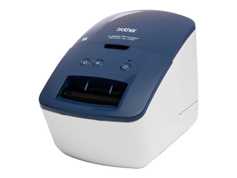 Impresora de Etiquetas Brother QL-600B/ Térmica/ Ancho etiqueta 62mm/ USB/ Azul y Blanca