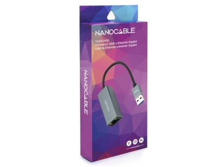 Adaptador USB 3.0 - RJ45 Nanocable 10.03.0405/ 1000Mbps