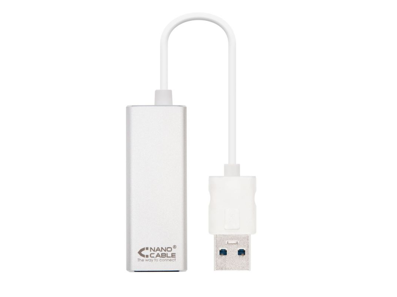 Adaptador USB 3.0 - RJ45 Nanocable 10.03.0401/ 1000Mbps