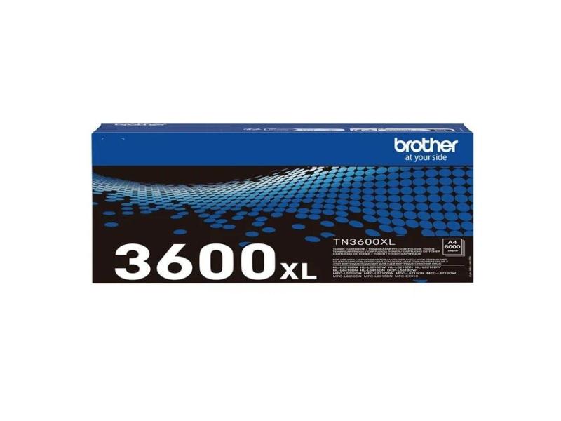 Tóner Original Brother TN3600XL Alta Capacidad/ Negro