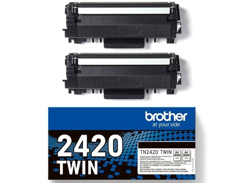 Tóner Original Brother TN2420TWIN Multipack XL Alta Capacidad/ 2x Negro