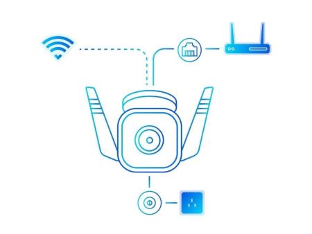 Cámara de Videovigilancia TP-Link Tapo TC65/ Visión Nocturna/ Control desde APP