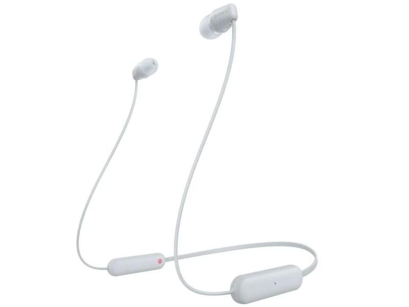 Auriculares Inalámbrico Intrauditivos Sony WI-C100/ con Micrófono/ Bluetooth/ Blancos