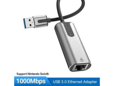 Adaptador USB 3.0 - RJ45 Vention CEWHB/ 1000Mbps