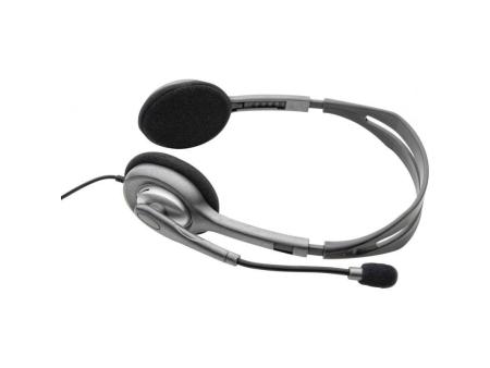 Auriculares Logitech H110/ con Micrófono/ Jack 3.5/ Plateados