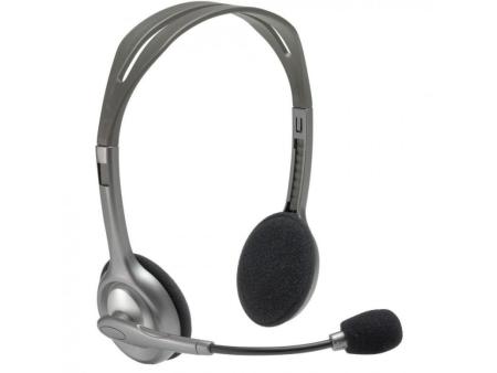 Auriculares Logitech H110/ con Micrófono/ Jack 3.5/ Plateados