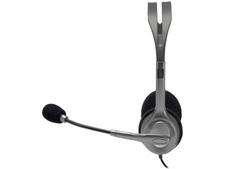 Auriculares Logitech H110/ con Micrófono/ Jack 3.5/ Plateados