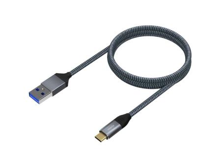 Cable USB 3.1 Aisens A107-0630/ USB Tipo-C Macho - USB Macho/ Hasta 27W/ 1250Mbps/ 50cm/ Gris