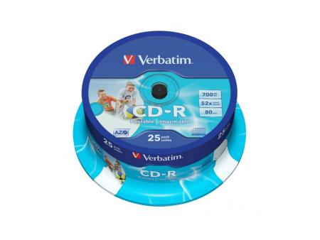 CD-R Verbatim AZO Imprimible 52X/ Tarrina-25uds