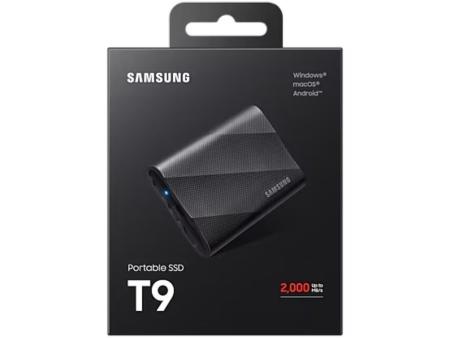 Disco Externo SSD Samsung Portable T9 2TB/ USB 3.2/ Negro