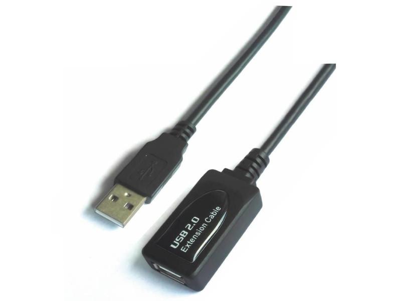 Cable Alargador USB 2.0 Aisens A101-0018/ USB Macho - USB Hembra/ Hasta 2.5W/ 60Mbps/ 5m/ Negro