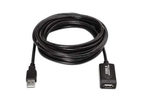 Cable Alargador USB 2.0 Aisens A101-0018/ USB Macho - USB Hembra/ Hasta 2.5W/ 60Mbps/ 5m/ Negro