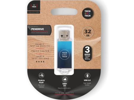 Pendrive 32GB Tech One Tech Be Deep USB 2.0/ Azul Degradado