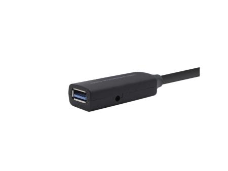 Cable Alargador USB 3.0 con Amplificador Aisens A105-0407/ USB Macho - USB Hembra/ Hasta 9W/ 625Mbps/ 5m/ Negro