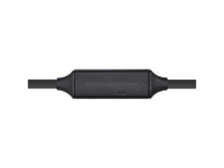 Cable Alargador USB 3.0 con Amplificador Aisens A105-0408/ USB Macho - USB Hembra/ Hasta 9W/ 625Mbps/ 10m/ Negro