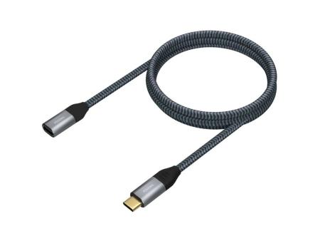 Cable Alargador USB 3.2 Tipo-C Aisens A107-0635 20GBPS 5A 100W/ USB Tipo-C Macho - USB Tipo-C Hembra/ Hasta 100W/ 2500Mbps/ 1m/ 