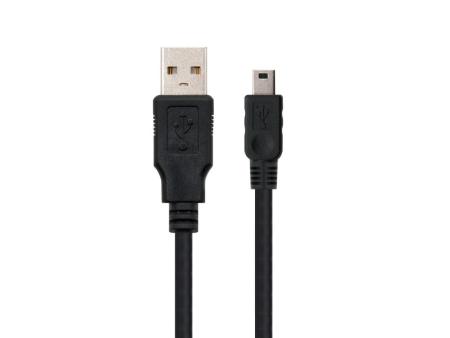 Cable USB 2.0 Nanocable 10.01.0400/ USB Macho - MiniUSB Macho/ 50cm/ Negro