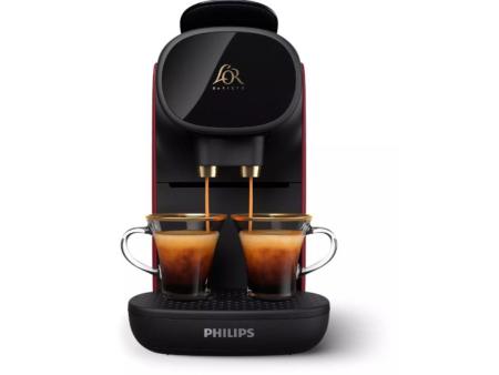 Cafetera de Cápsulas Philips L'Or Barista Sublime LM9012/55/ Compatible cápsulas Nespresso y L'OR/ Negra y Roja/ Incluye 50 Cáps