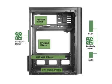 Caja Minitorre Anima AC6500 con Fuente 500W