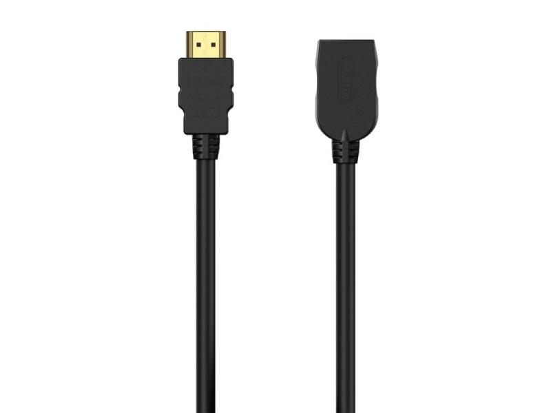 Cable Alargador HDMI Aisens A120-0544/ HDMI Macho - HDMI Hembra/ Hasta 10W/ 2250Mbps/ 1m/ Negro