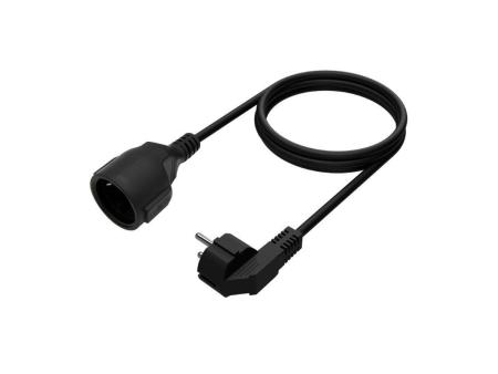 Cable Alargador de Alimentación Aisens A132-0603/ CEE7 Macho - CEE7 Hembra/ Hasta 1500W/ 10m/ Negro