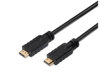 Cable HDMI 1.4 Aisens A119-0106/ HDMI Macho - HDMI Macho/ Hasta 10W/ 720Mbps/ 30m/ Negro