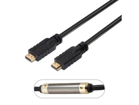 Cable HDMI 1.4 Aisens A119-0106/ HDMI Macho - HDMI Macho/ Hasta 10W/ 720Mbps/ 30m/ Negro