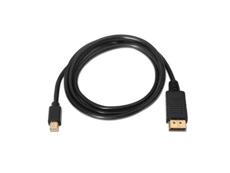 Cable Conversor Aisens A124-0132/ DisplayPort Macho - Mini DisplayPort Macho/ Hasta 5W/ 2300Mbps/ 3m/ Negro