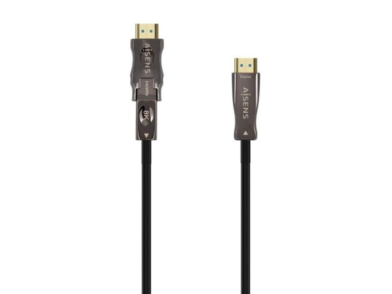 Cable HDMI 2.1 AOC 8K Desmontable Aisens A153-0644/ HDMI Macho / D Macho - HDMI Macho/ 15m/ Negro