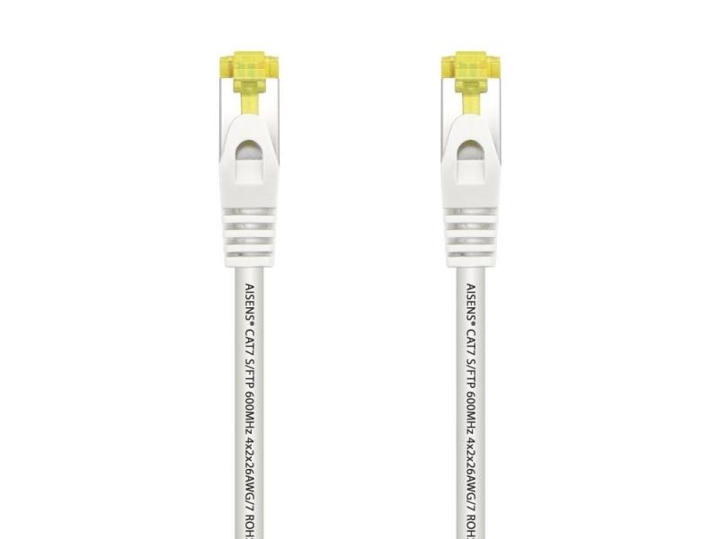 Cable de Red RJ45 SFTP Aisens A146-0490 Cat.7/ 1m/ Blanco