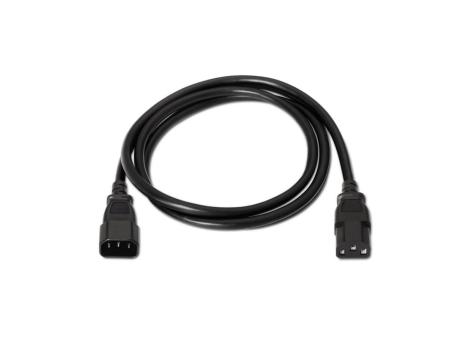 Cable Alargador de Alimentación CPU Aisens A132-0171/ IEC C13 Hembra - IEC C14 Macho/ Hasta 1500W/ 1.5m/ Negro