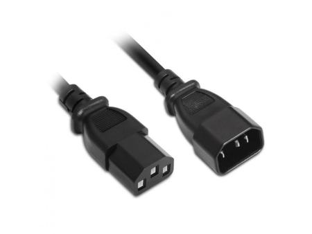 Cable Alargador de Alimentación CPU Aisens A132-0171/ IEC C13 Hembra - IEC C14 Macho/ Hasta 1500W/ 1.5m/ Negro