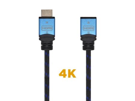 Cable Alargador HDMI Aisens A120-0452/ HDMI Macho - HDMI Hembra/ 1m/ Negro/ Azul