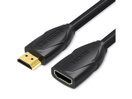 Cable Alargador HDMI Vention VAA-B06-B100/ HDMI Macho - HDMI Hembra/ 1m/ Negro