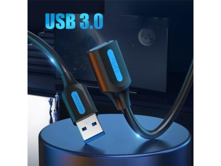 Cable Alargador USB 3.0 Vention CBHBD/ USB Macho - USB Hembra/ 5Gbps/ 50cm/ Negro