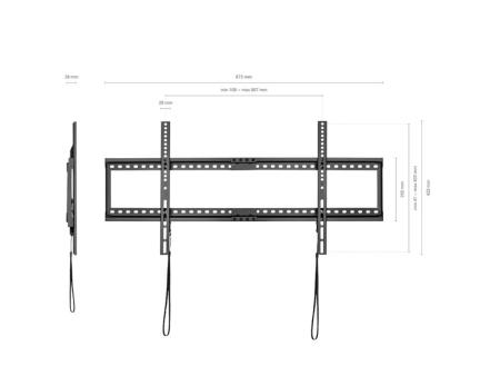 Soporte de Pared Fijo Aisens WT90F-119 para TV de 37-90'/ hasta 75kg