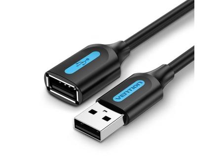 Cable Alargador USB 2.0 Vention CBIBF/ USB Macho - USB Hembra/ 480Mbps/ 1m/ Negro