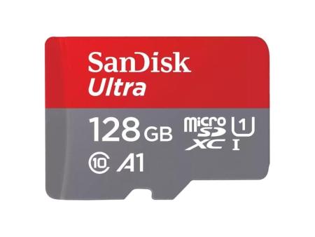 Tarjeta de Memoria SanDisk Ultra 128GB microSD XC con Adaptador/ Clase 10/ 140MBs