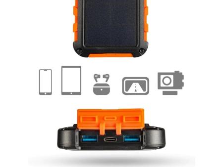 Powerbank Solar 10000mAh Xtorm XR104/ 20W/ Naranja y Negro