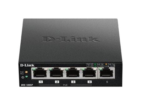 Switch D-Link DES-1005P 5 Puertos/ RJ45 10/100Mbps PoE