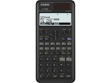 Calculadora Científica Casio FC-200V-2/ Negra