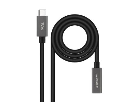 Cable Alargador USB 3.2 Nanocable 10.01.4400/ USB Tipo-C Macho - USB Tipo-C Hembra/ 50cm/ Negro