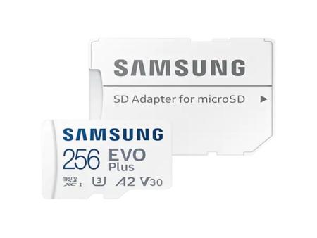 Tarjeta de Memoria Samsung EVO Plus 2023 256GB microSD XC con Adaptador/ Clase 10/ 160MBs