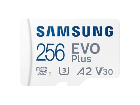 Tarjeta de Memoria Samsung EVO Plus 2023 256GB microSD XC con Adaptador/ Clase 10/ 160MBs