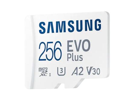 Tarjeta de Memoria Samsung EVO Plus 2023 256GB microSD XC con Adaptador/ Clase 10/ 160MBs