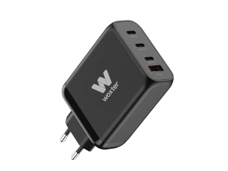 Cargador Gan de Pared Woxter PE26-177/ 3xUSB Tipo-C/ 1xUSB/ + Cable USB Tipo-C/ 100W